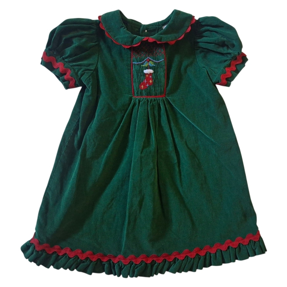 Beaux et Belles Smocked Christmas Dress